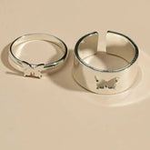 Adjustable Butterfly Couple Ring