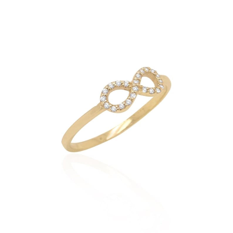 Dainty Pave Infinity Ring