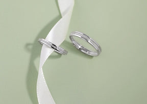 Tie the Knot Couple Banda Pure Silver