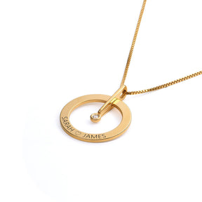 Exclusive One Diamond Circle Necklace