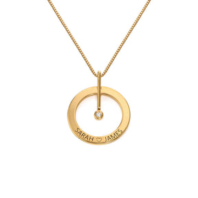 Exclusive One Diamond Circle Necklace