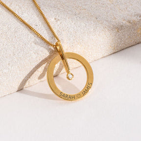 Exclusive One Diamond Circle Necklace